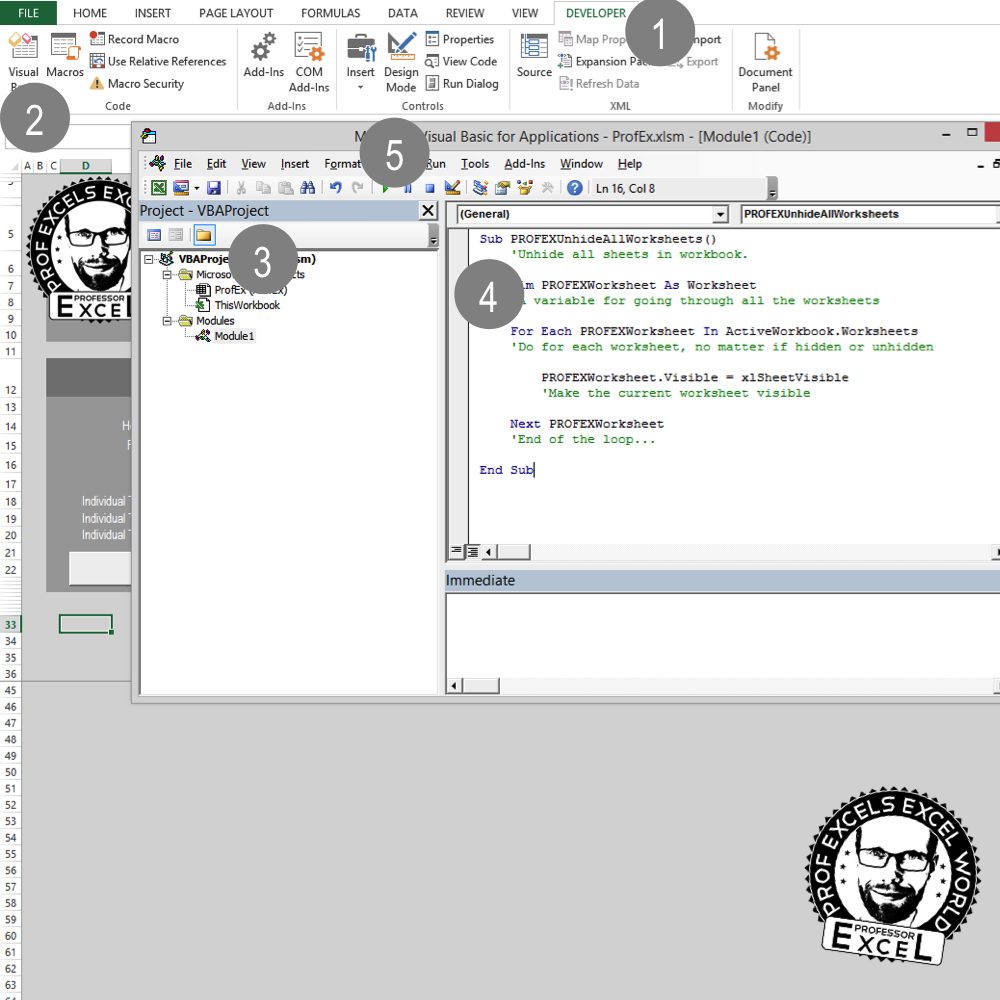 Unhide all Hidden and Very Hidden Sheets in Excel | Professor Excel