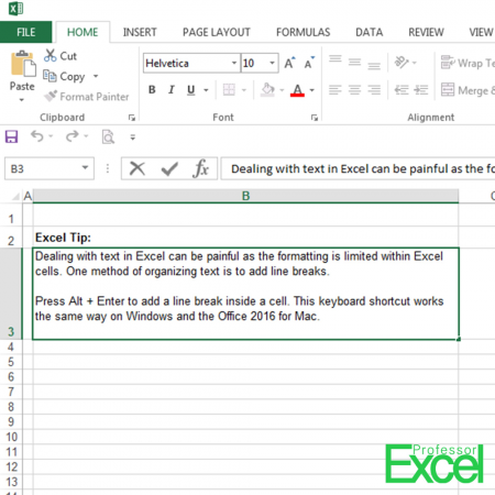 Excel For Mac Insert Line Break
