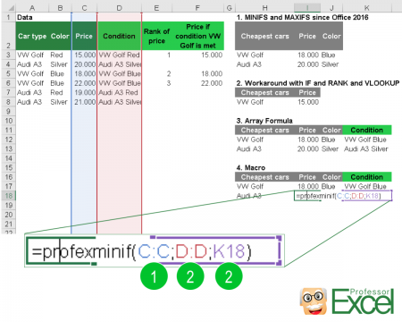 minif, minifs, maxif, maxifs, vba, formula, macro, excel