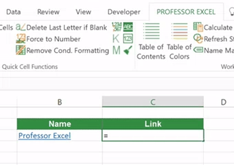 hyperlink, address, return, get, read, excel, cell, professor