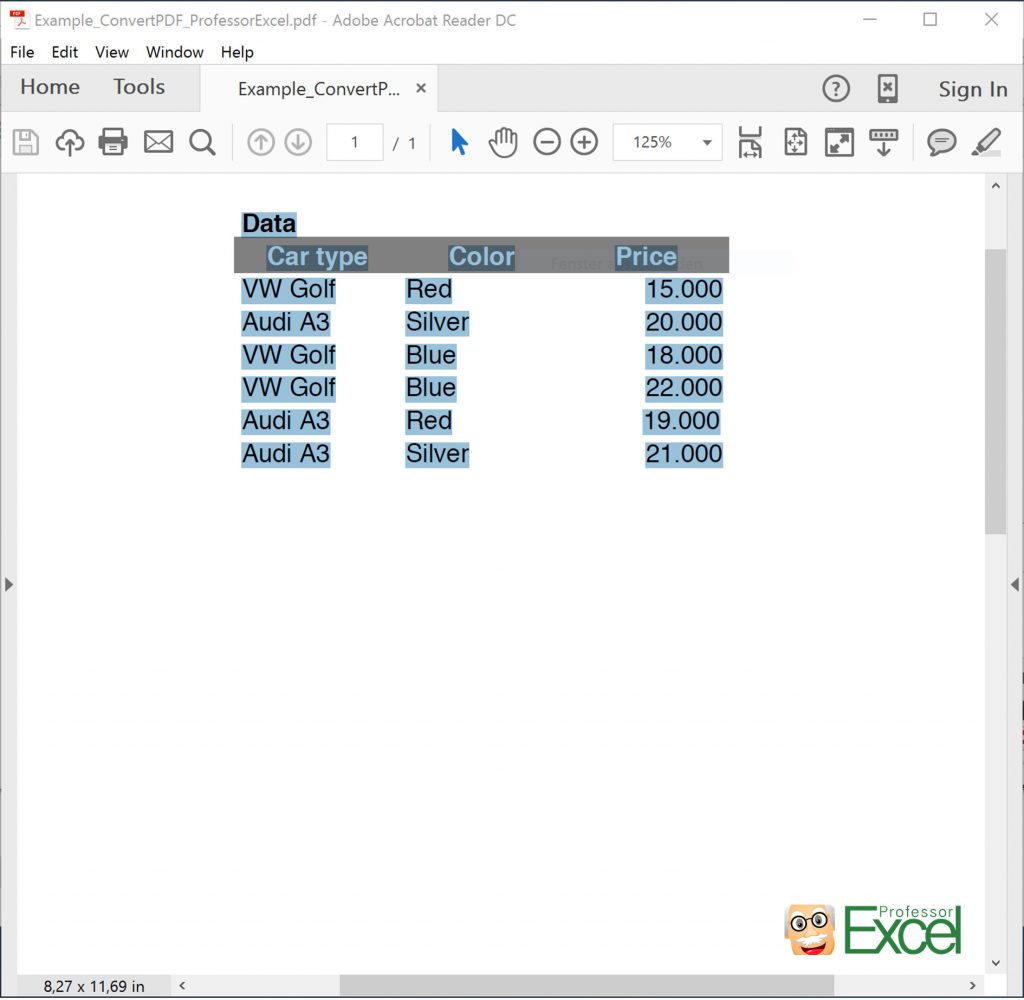 how to pdf file name convert in excel