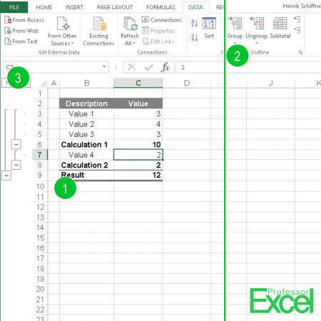 grouping, rows, excel