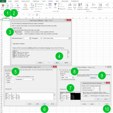 import csv, csv, import, excel, How to Import CSV Files to Excel