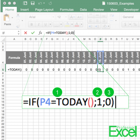 today, formula, function, excel, How to Use the TODAY Function