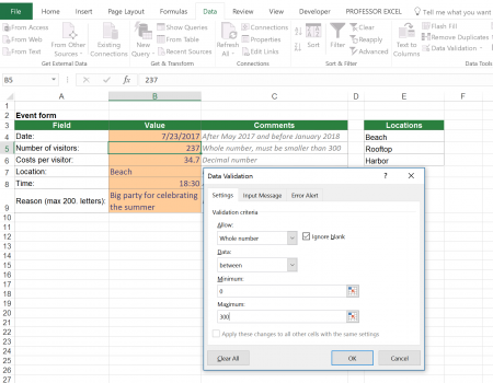 data, validation, data validation, restrict, allow, cell, excel