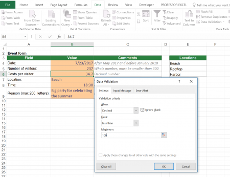 data, validation, data validation, restrict, allow, cell, excel