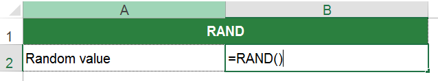 rand, random, formula, excel