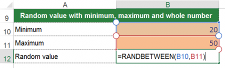 randbetween, rand, between, integer, whole number, excel