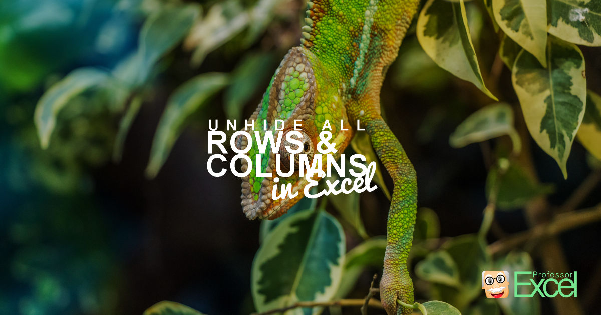 How To Unhide All Column In Excel At Once