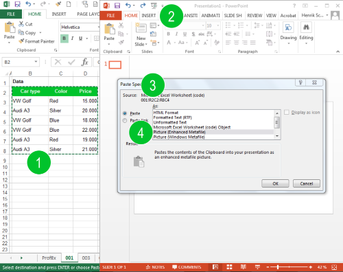 Export From Excel To Powerpoint 3 Easy, How To Move Table In Powerpoint
