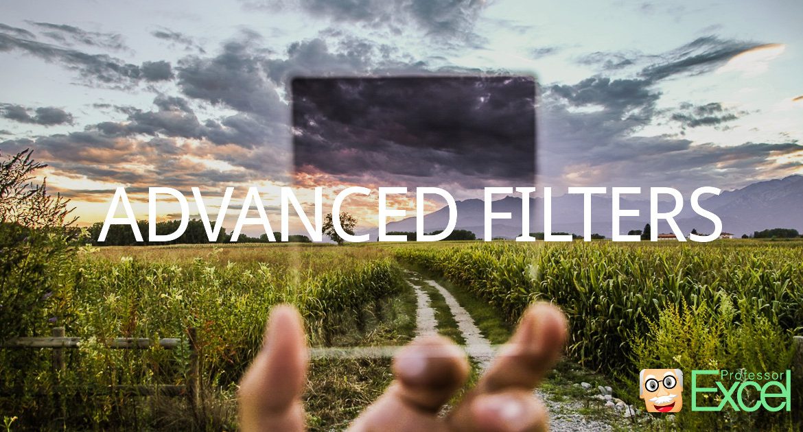 advanced, filters, excel