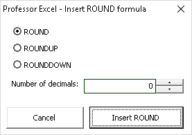 round, roundup, rounddown, add-in, excel