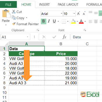 jump, keyboard, shortcut, excel, ctrl, arrow, down, example