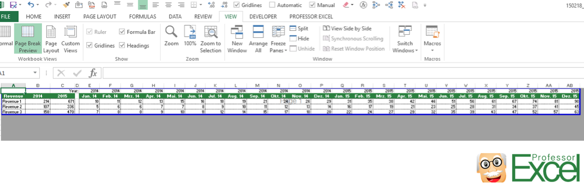 excel set page break for printing