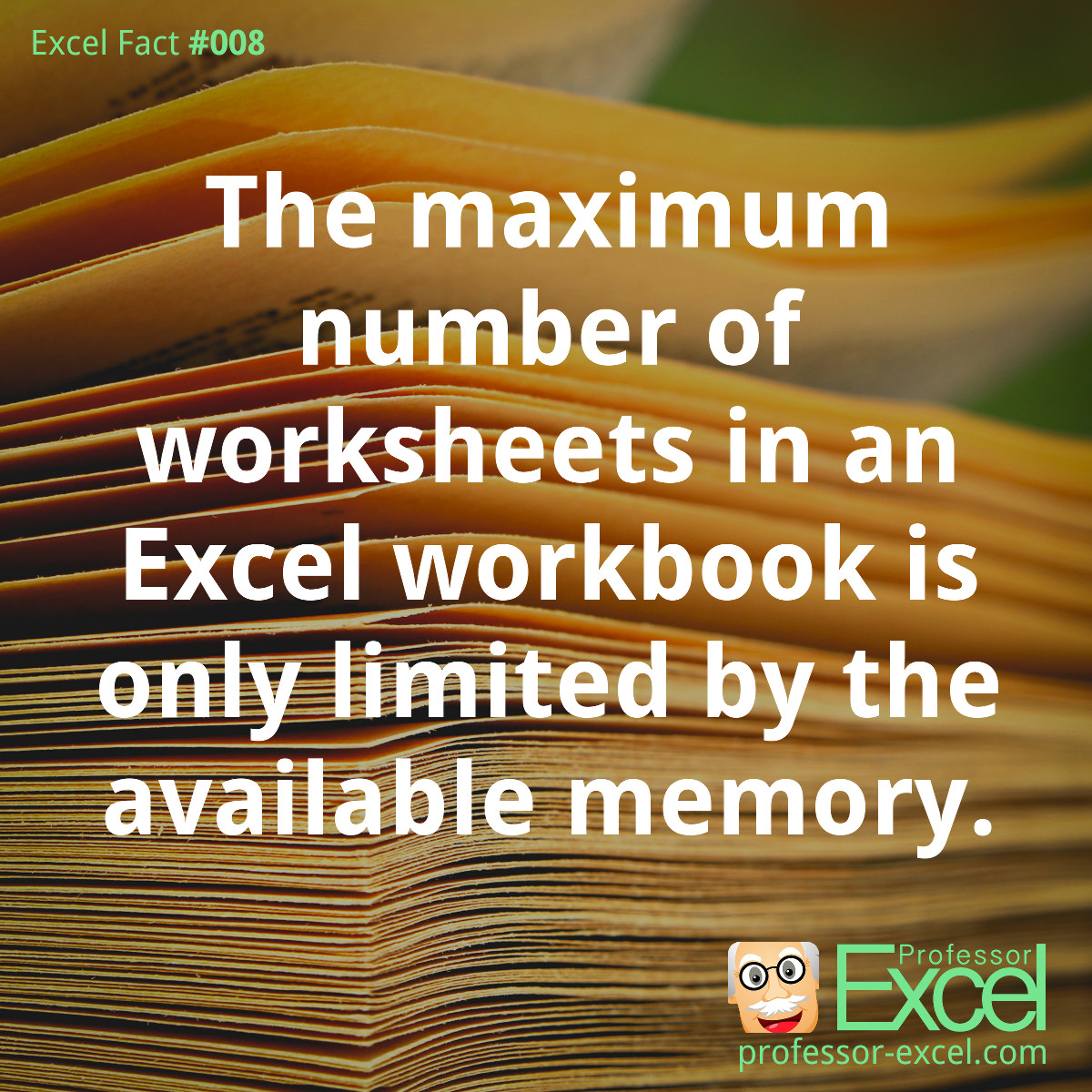 maximum, number, worksheets, limit, workbook, excel, fact