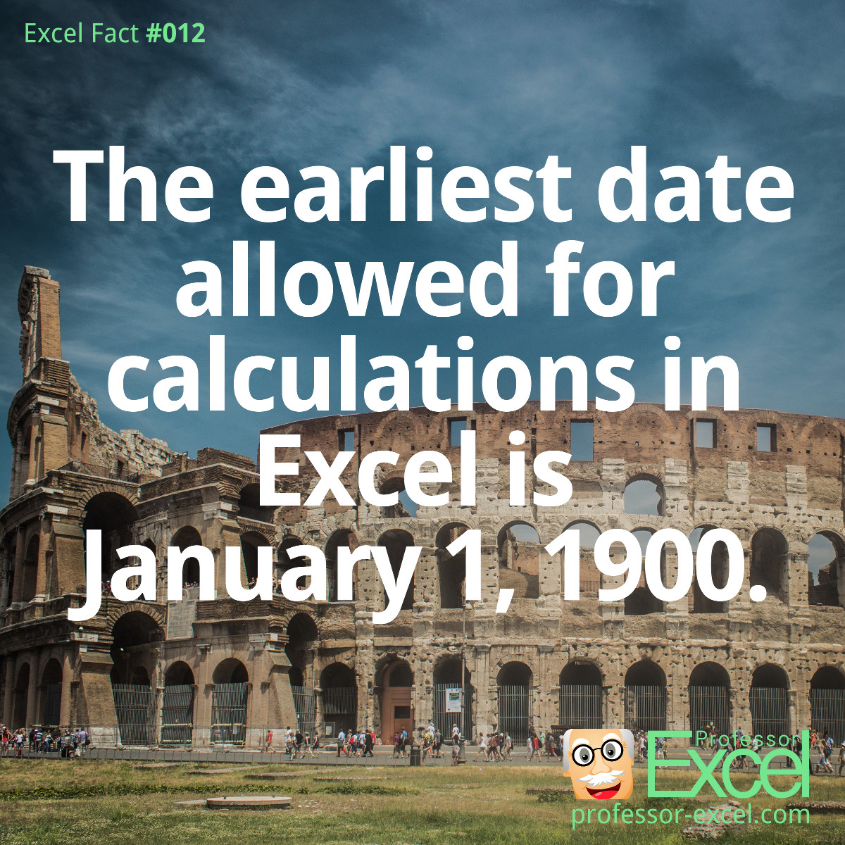 earliest, date, excel, fact