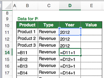 pivot, create, structure, data, excel, example