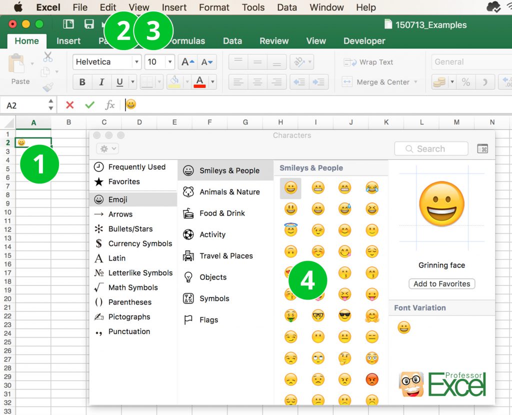 Emojis In Excel How To Insert Emojis Into Excel Cells And Charts