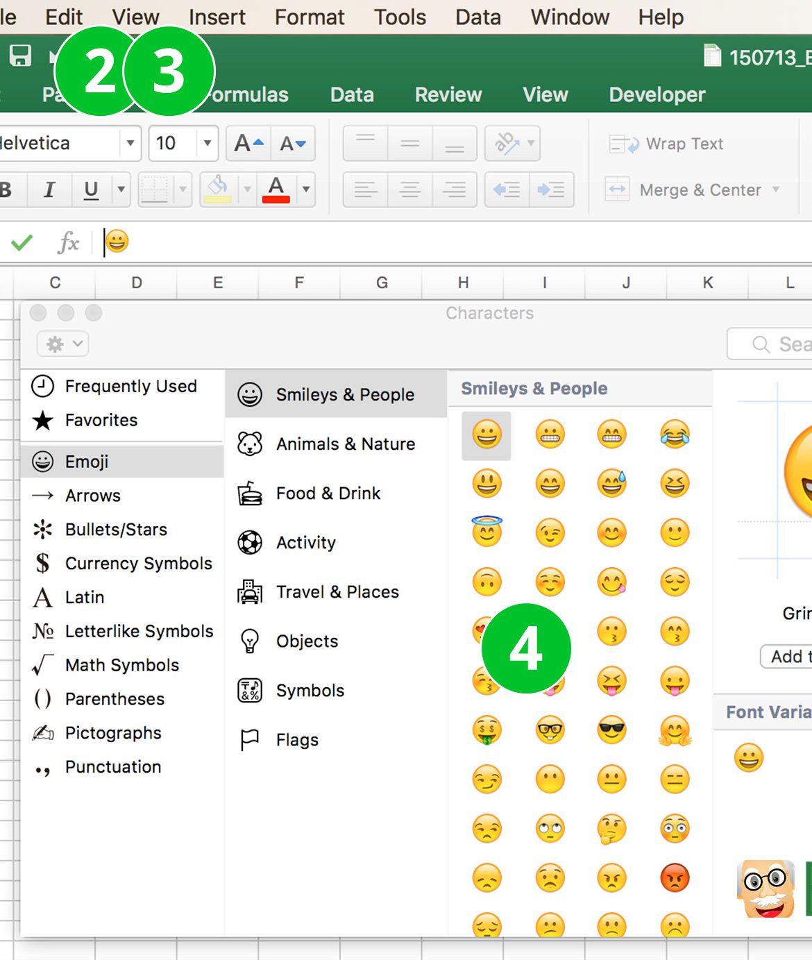Emoji_Mac | Professor Excel | Professor Excel