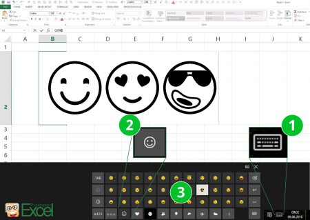 emoji, emojis, windows 8, windows 10, keyboard, excel, insert