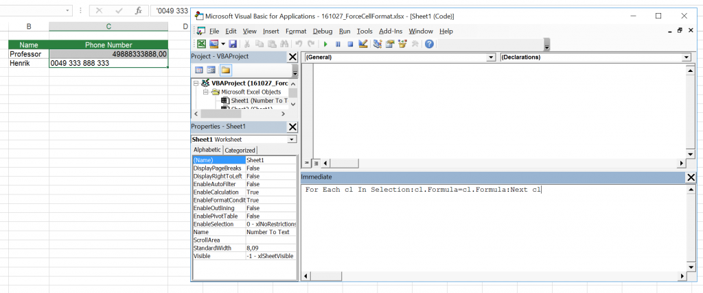 force, format, vba, refresh, macro