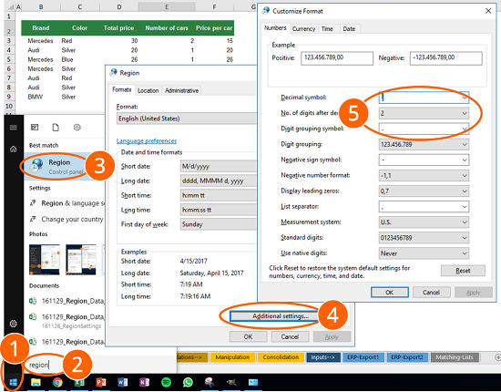 separators, windows, change, excel, thousands, decimal, digits, grouping