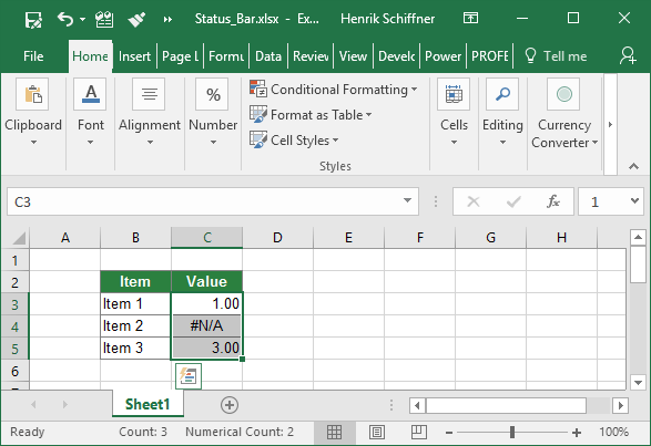 Status Bar in Excel Shows Wrong Result (Sum, Average) – Here Is Why!