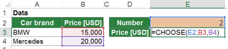 Simple example for the CHOOSE formula.