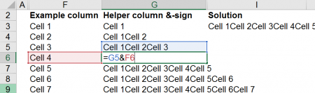 When using the &-sign for combining 1,000 cells, the easiest way is to insert a helper column.