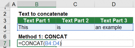 Example for the CONCAT formula.