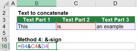 how do i combine text and value in excel