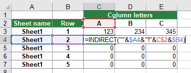 Merge Sheets: Set up the INDIRECT formula for merging sheets.