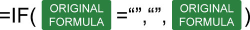 Structure of the IF formula for returning an empty cell if the return value is also an empty or blank cell.