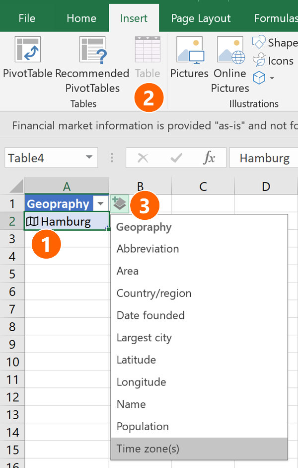 Add columns pulling the data instantly with just one click.