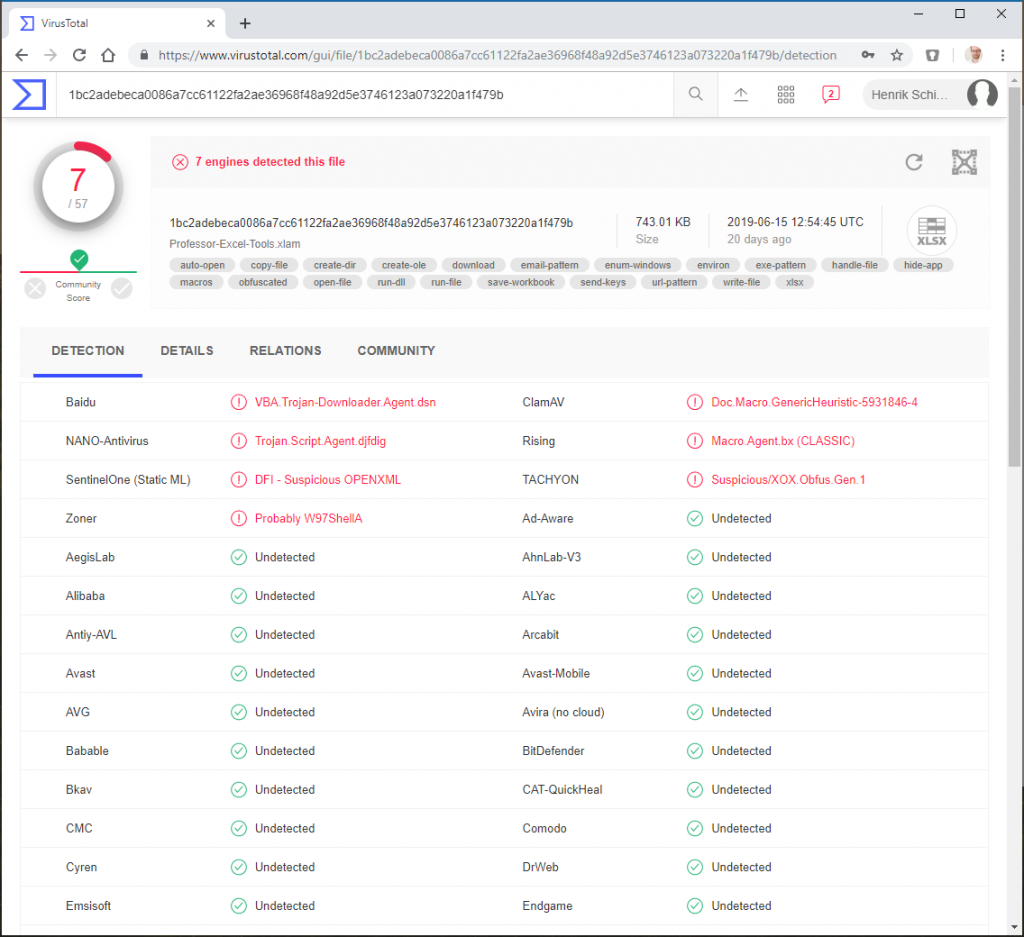 online virus scan excel file