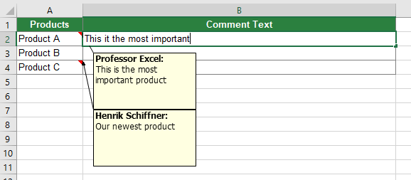 Method 1: Copy and paste or type the comment / note text manually.