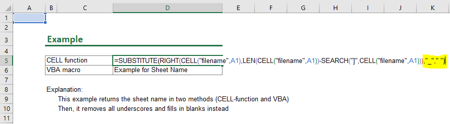 Insert Sheet Name In Cell Easy 3 Methods To Return The Worksheet Name Professor Excel