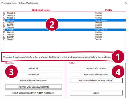 How to Unhide All Hidden &amp; &#039;Very Hidden&#039; Excel Sheets at Once