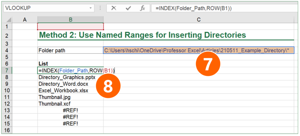 List Of All Files And Folders How To Easily Insert A Directory In Excel 
