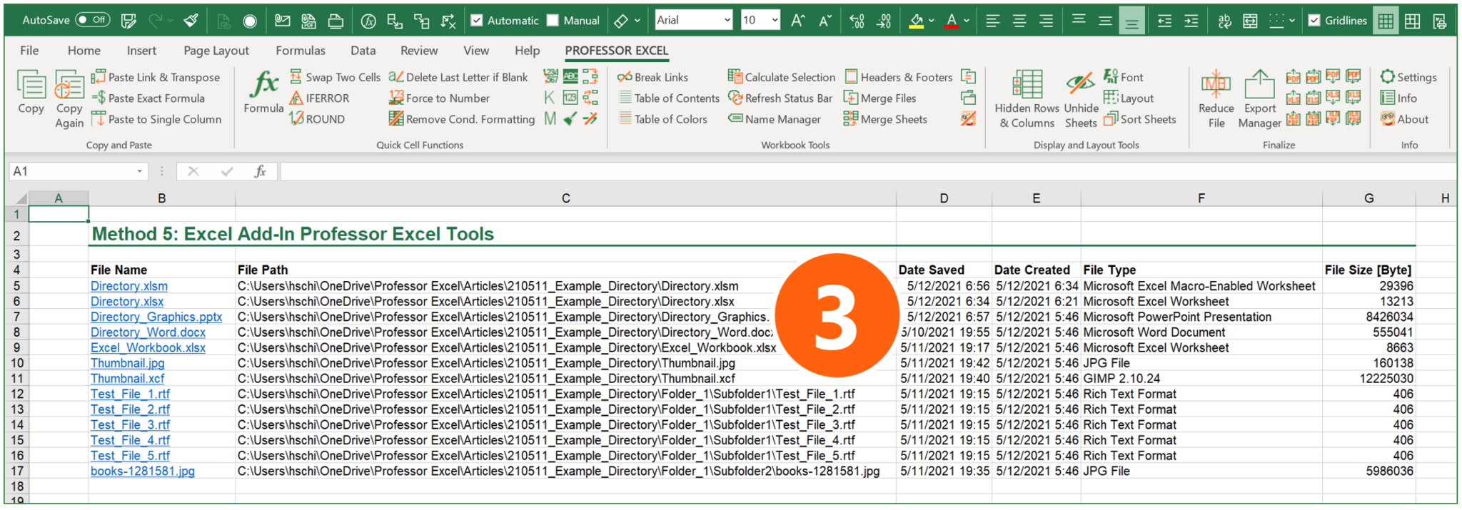 List of all Files and Folders How to Easily Insert a Directory in Excel!