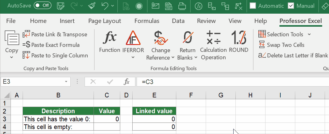 Insert the IF function with just one click with the Professor Excel Tools Excel add-in.
