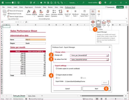 Mass Export in Excel: How to Save Same Sheet & Change Variable