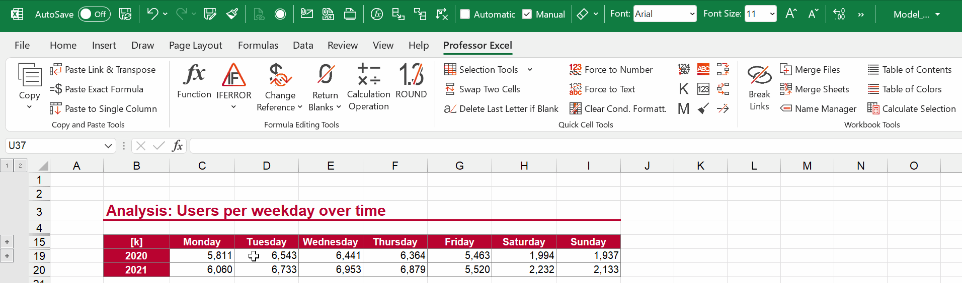 Use Professor Excel Tools to calculate selected cells only.