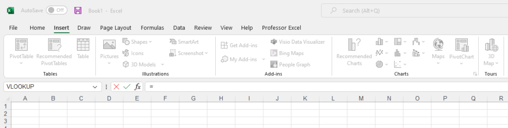 Problem: Buttons to insert charts or images are greyed out in Excel