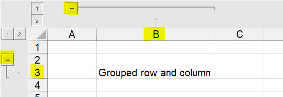 Grouping direction changed: Now the grouping is on the left or above the grouped column / row.