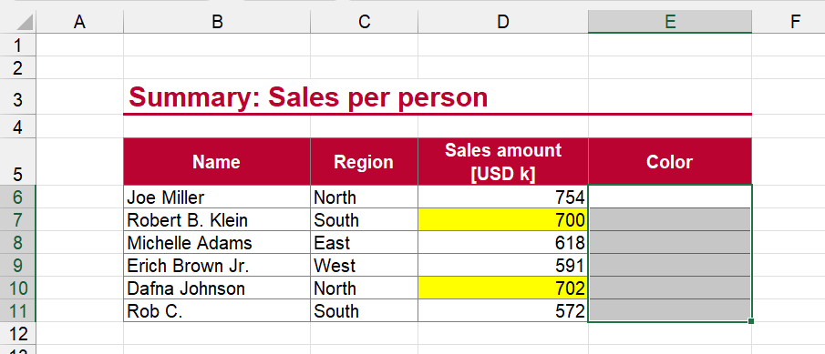 How to Return the Background Color Code From Excel Cell