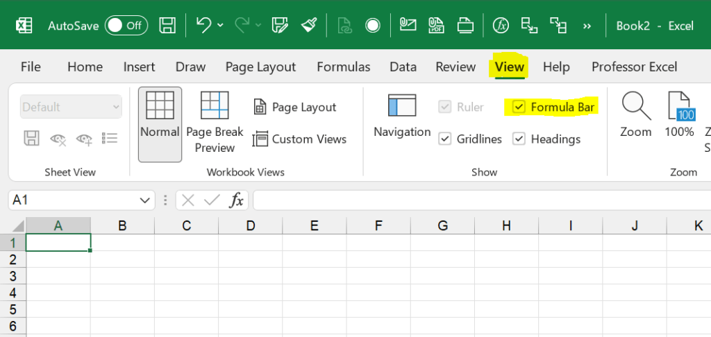 How To Delete Formula Bar In Excel