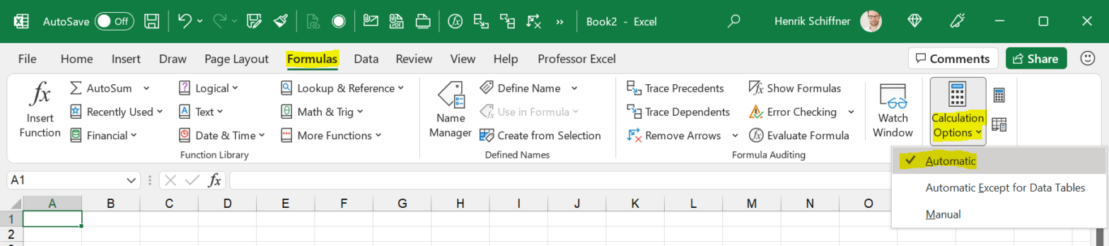Formulas not calculating or updating in excel easy fixes 