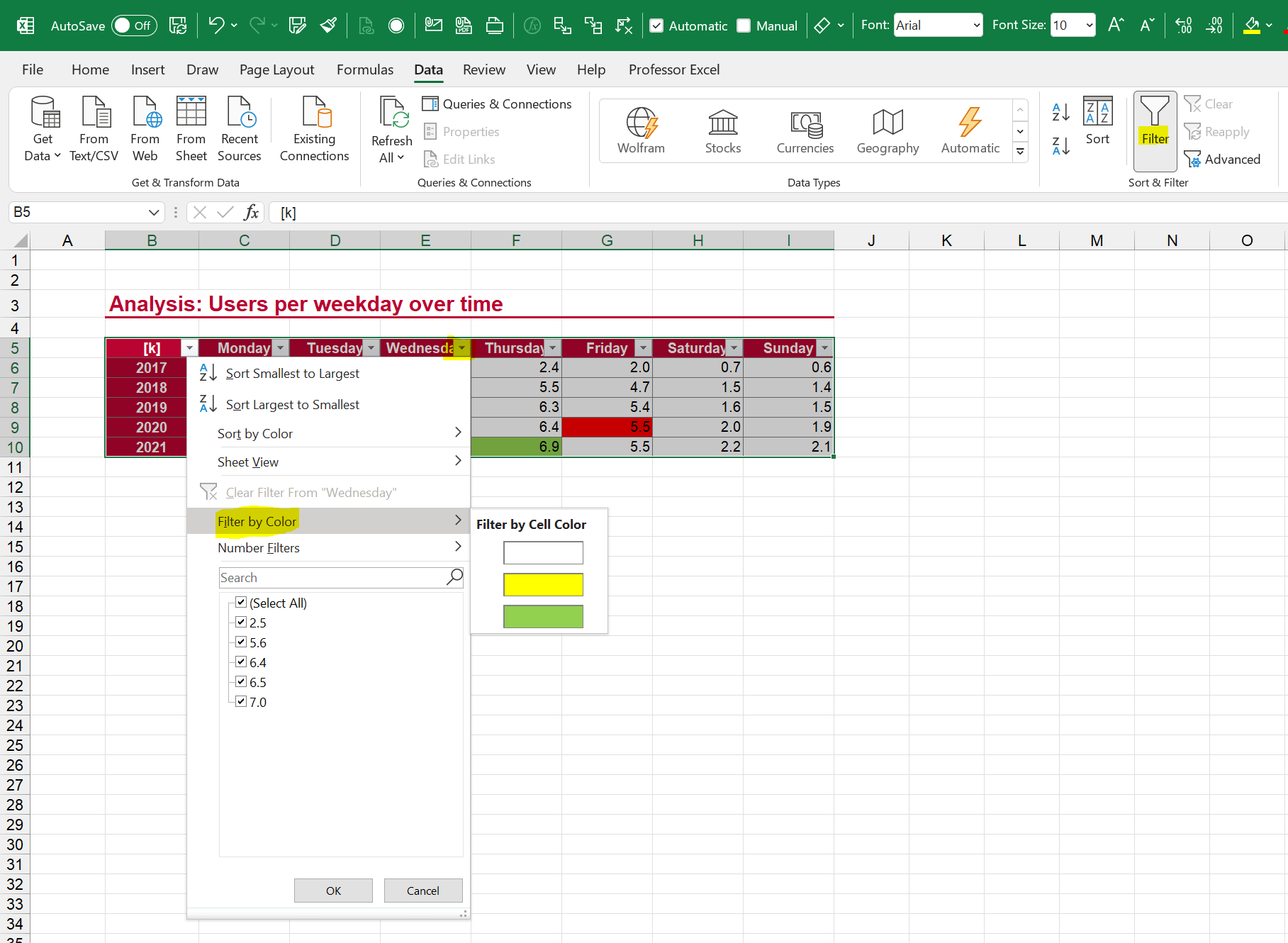 How To Change Color Legend In Excel