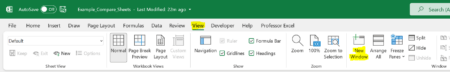 How to See an Excel File in Two Windows Side by Side